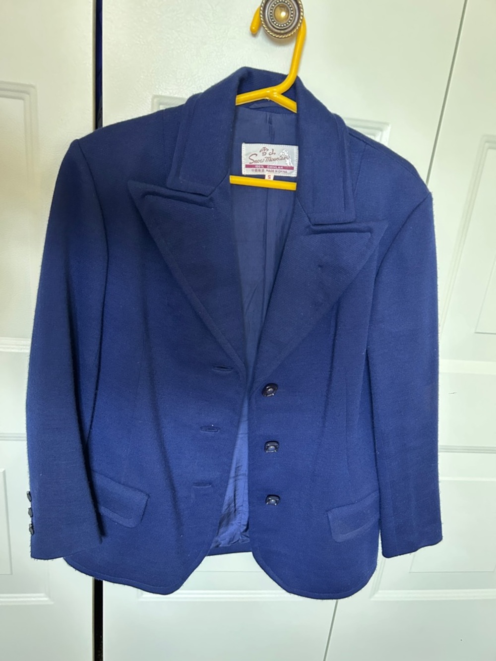 Classic Navy Wool Blazer
